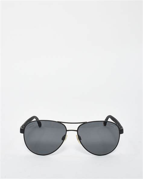 chanel matte black pilot sunglasses|Sunglasses .